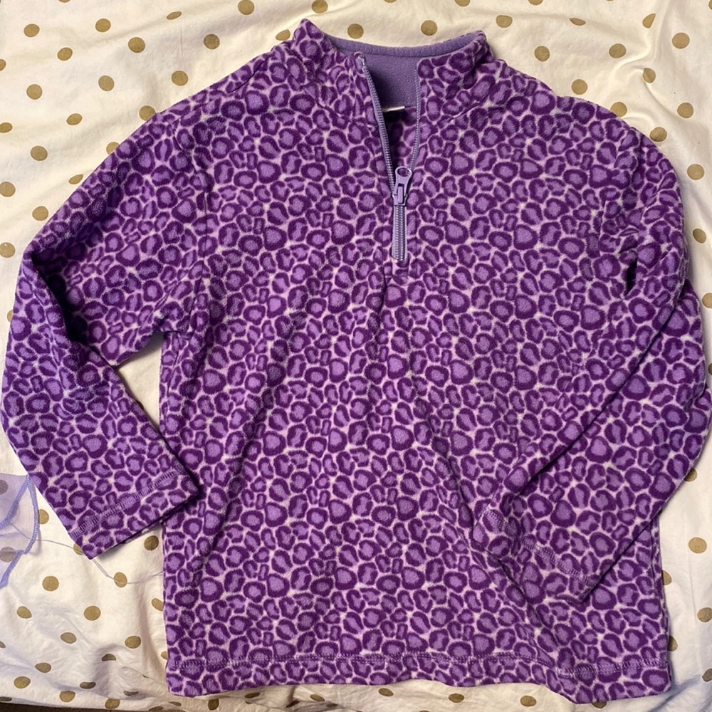 Hanna Andersson quart zip fleece sweater